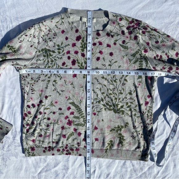 Joie Cotton/Cashmere Floral Sweater - Picture 2 of 10